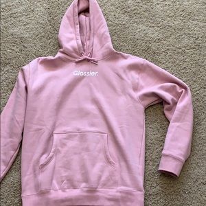 BRAND NEW glossier pink hoodie